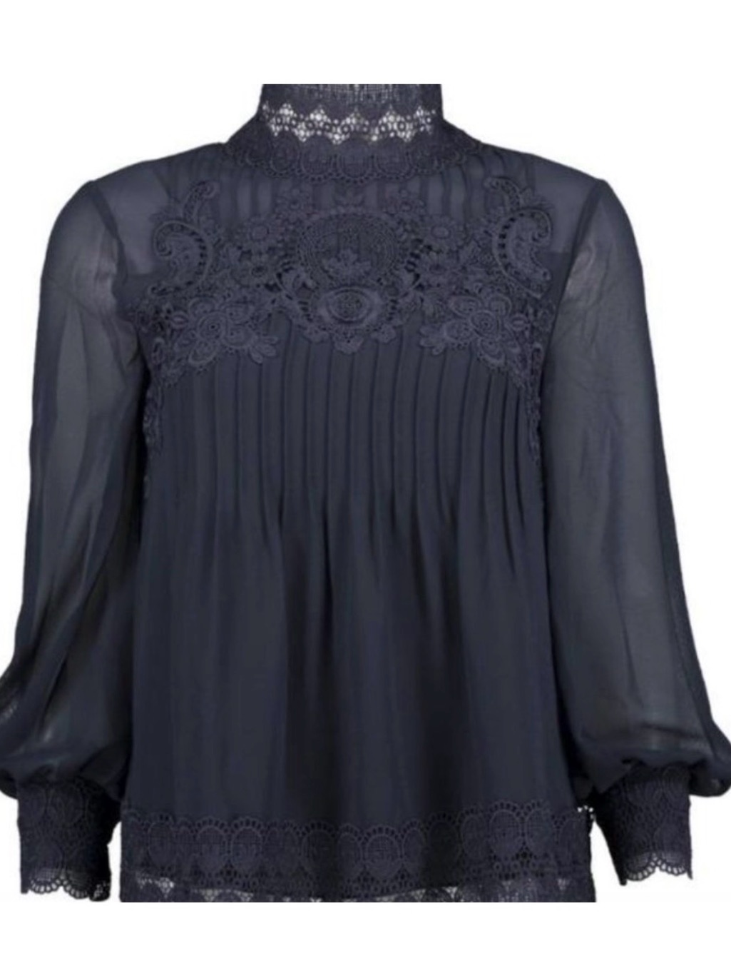 Ted Baker Cailley Lace Top In Navy Sz 3